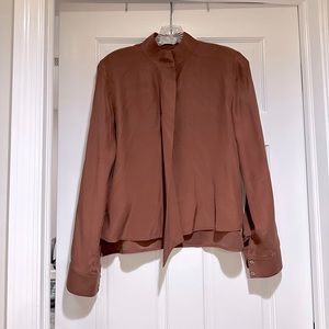 Frame Silk Long Sleeve Top